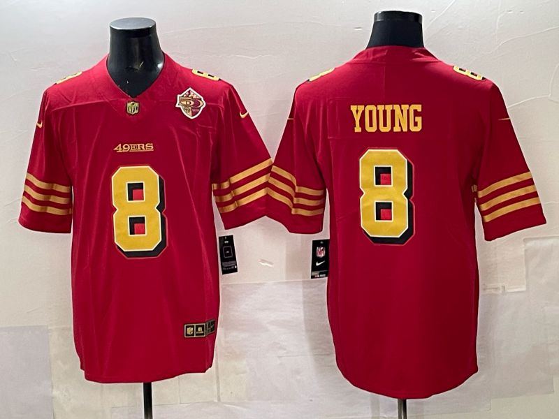 Men Nike San Francisco 49ers 8 Young Red Limited NFL 2025 Jersey 0022